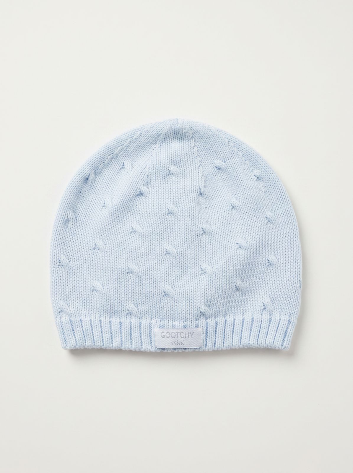 Gorro Gotas Trenzas Celeste