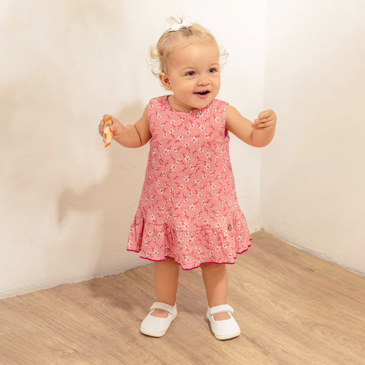 Vestido Florencia Flores Rosa
