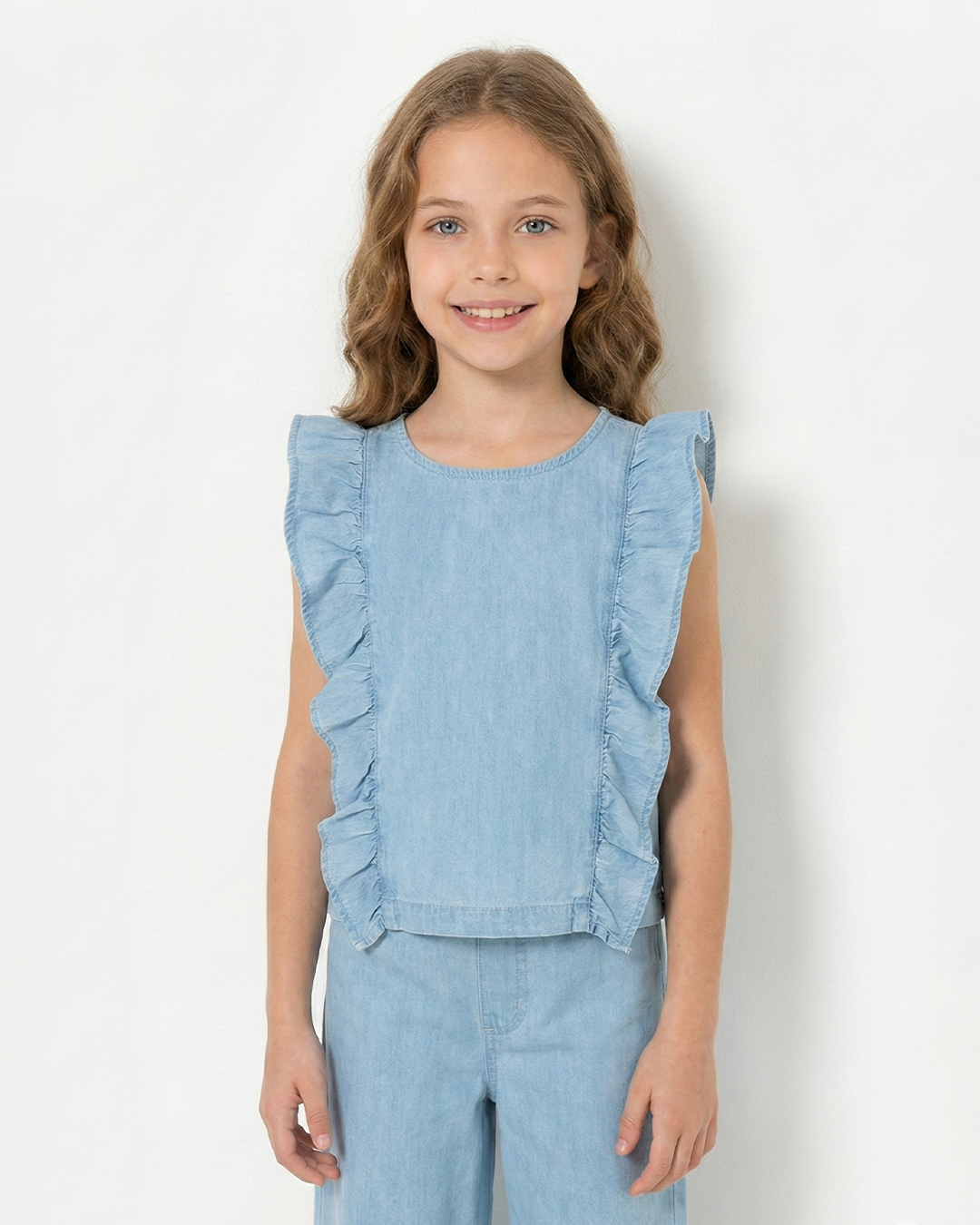 Blusa Bea Denim Celeste