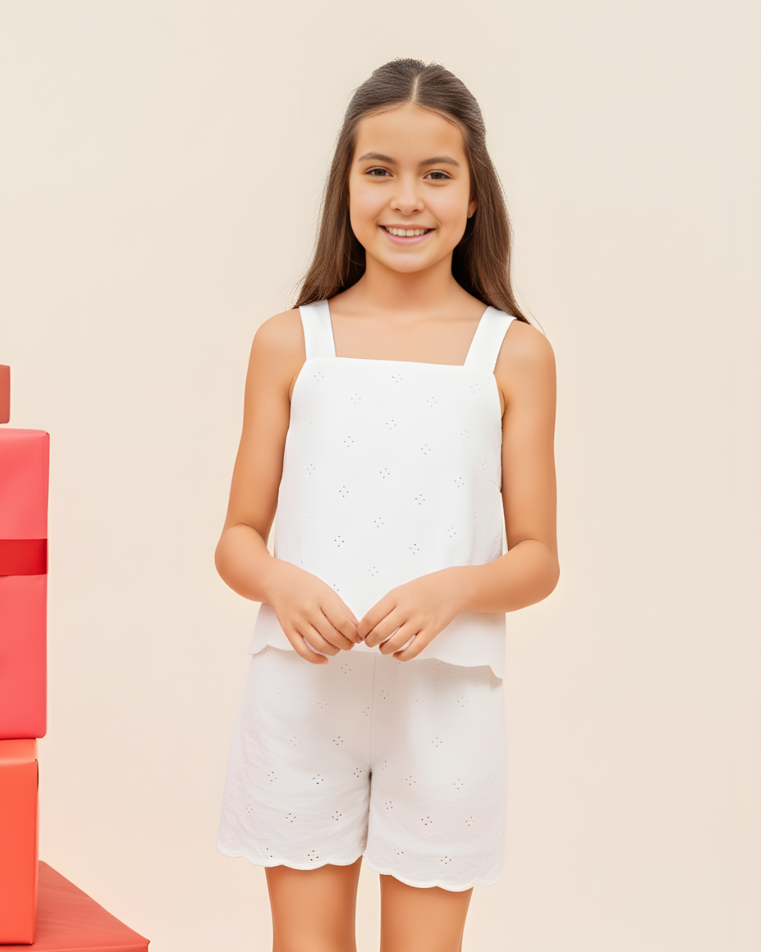 Short Renate Broderie Blanco