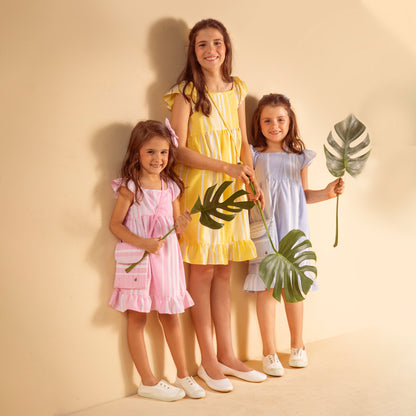 Vestido Rayas Amarillo Blanco