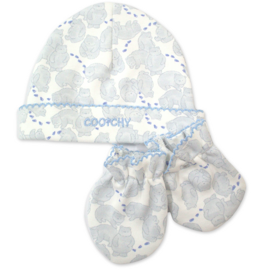 Set Gorro y Manopla Bear Celeste