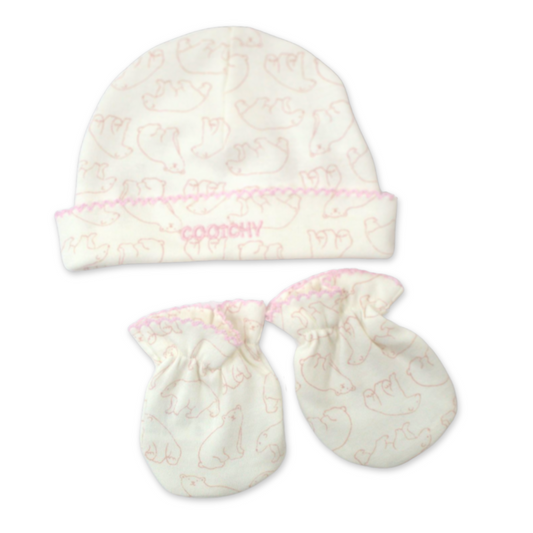 Set Gorro y Manopla Bear Rosa