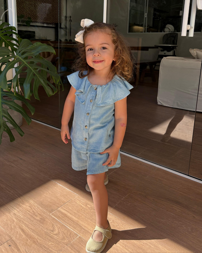 Short Bruna Denim Azul