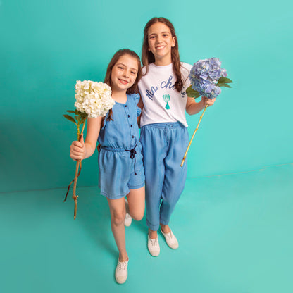 Babucha fluor denim azul