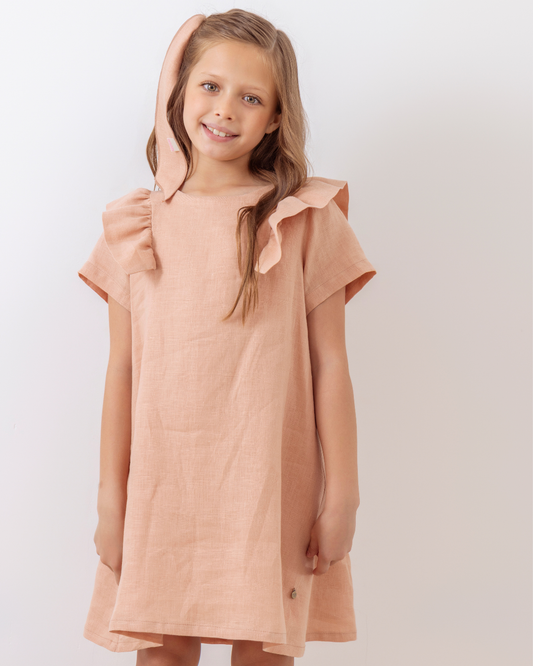 Vestido Silvia Lino Rosè