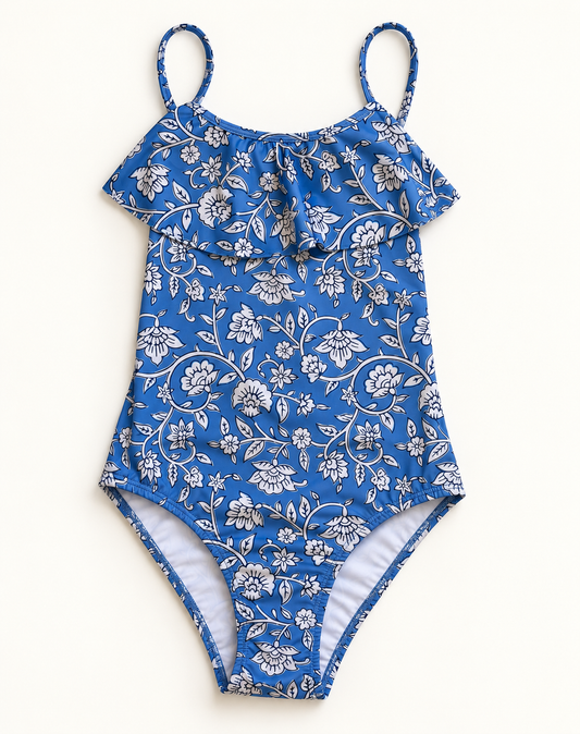 Malla Lujan Floral Celeste