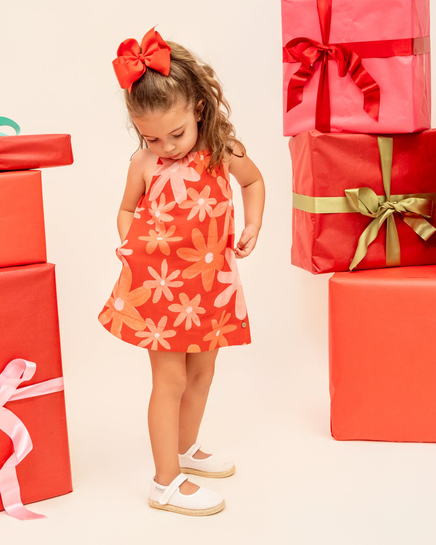 Vestido Emma Floral Rojo