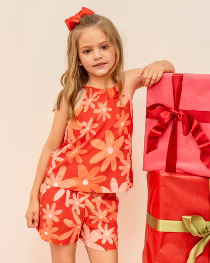 Blusa Emma Floral Rojo