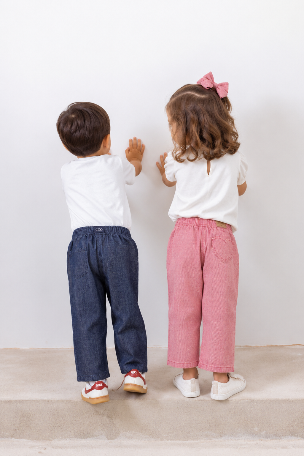 Pantalon Bebe Corazon Rosa