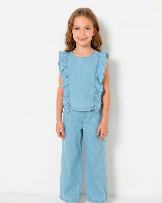 Pantalon Pau Denim Celeste