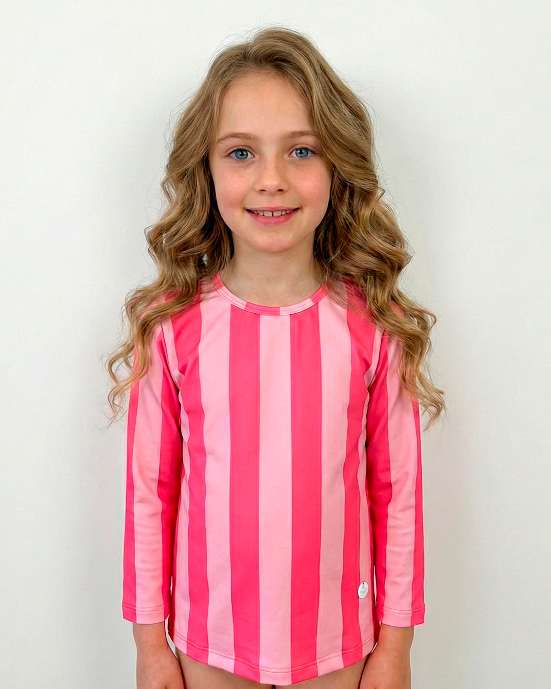 Remera De Playa Rayas Fucsia