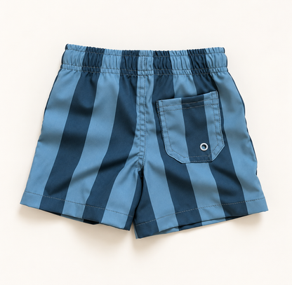 Short De Baño Rayas Petroleo