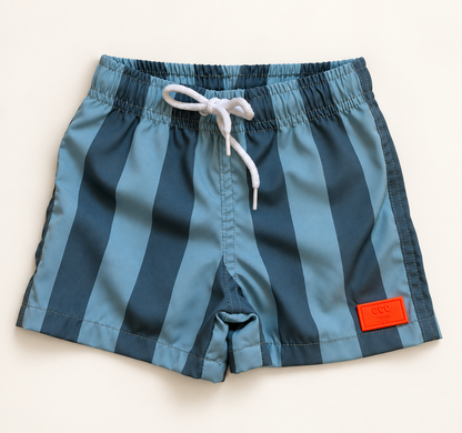 Short De Baño Rayas Petroleo