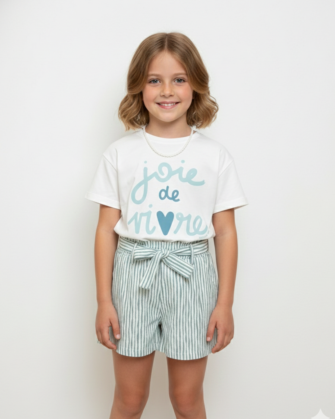 Short Bruna Anarruga Rayas Aqua