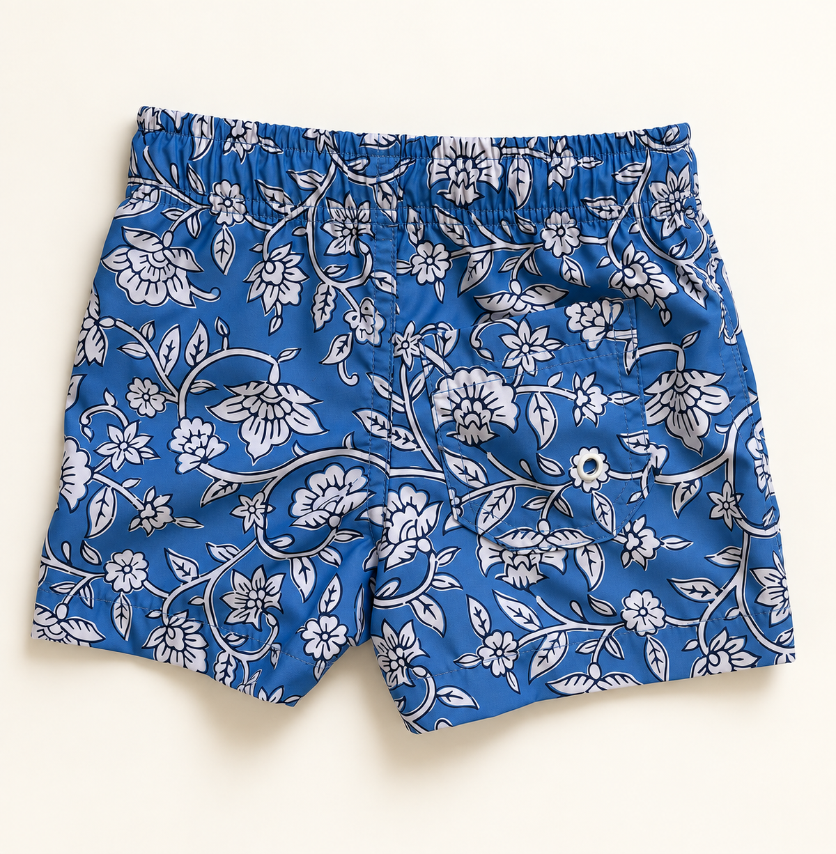 Short de Baño Floral Celeste