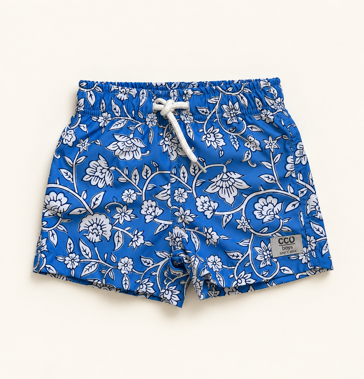 Short de Baño Floral Celeste