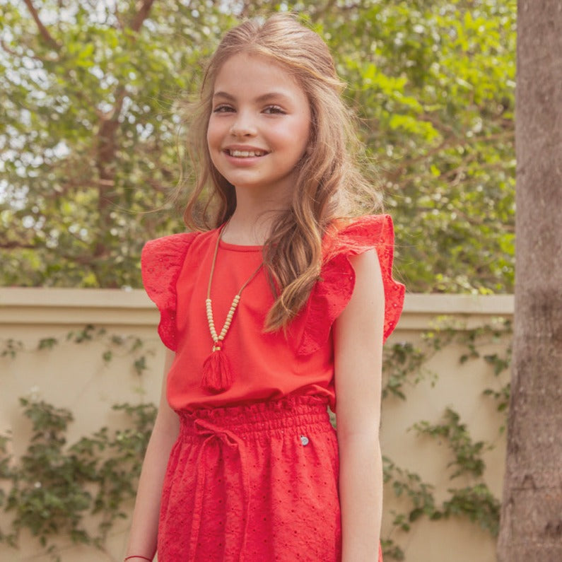 Remera Victoria c/ Broderie rojo