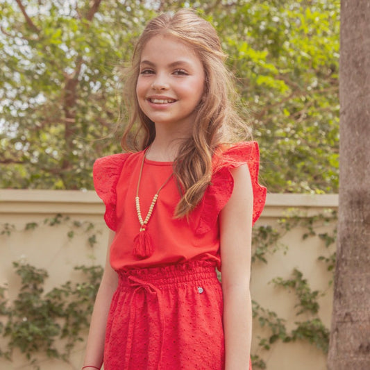 Remera Victoria c/ Broderie rojo