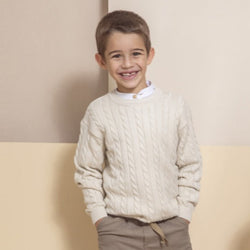 Sweater trenzas beige
