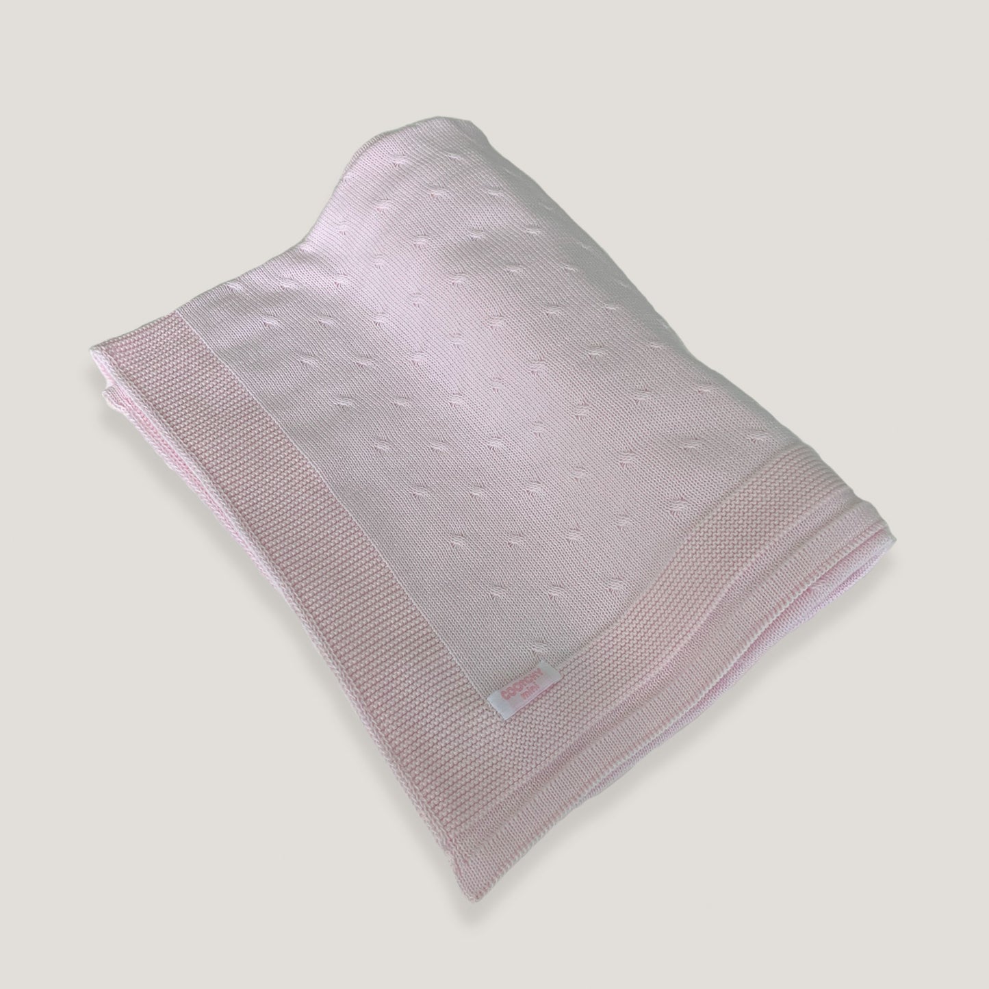Manta Gotas Trenza Rosa