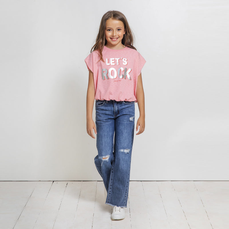 Jeans campana azul